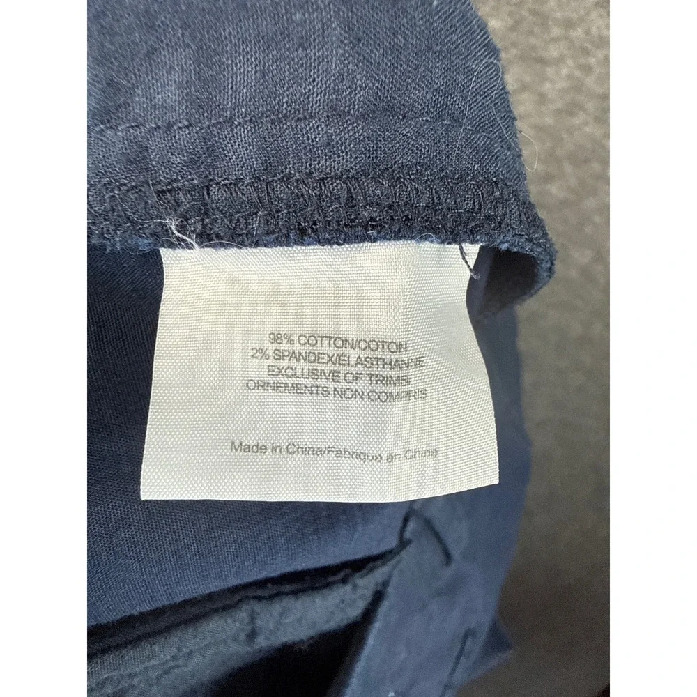 Tory Burch Navy Blue‎ Straight Leg Stretch Pants Womens Size 8 Career Trousers